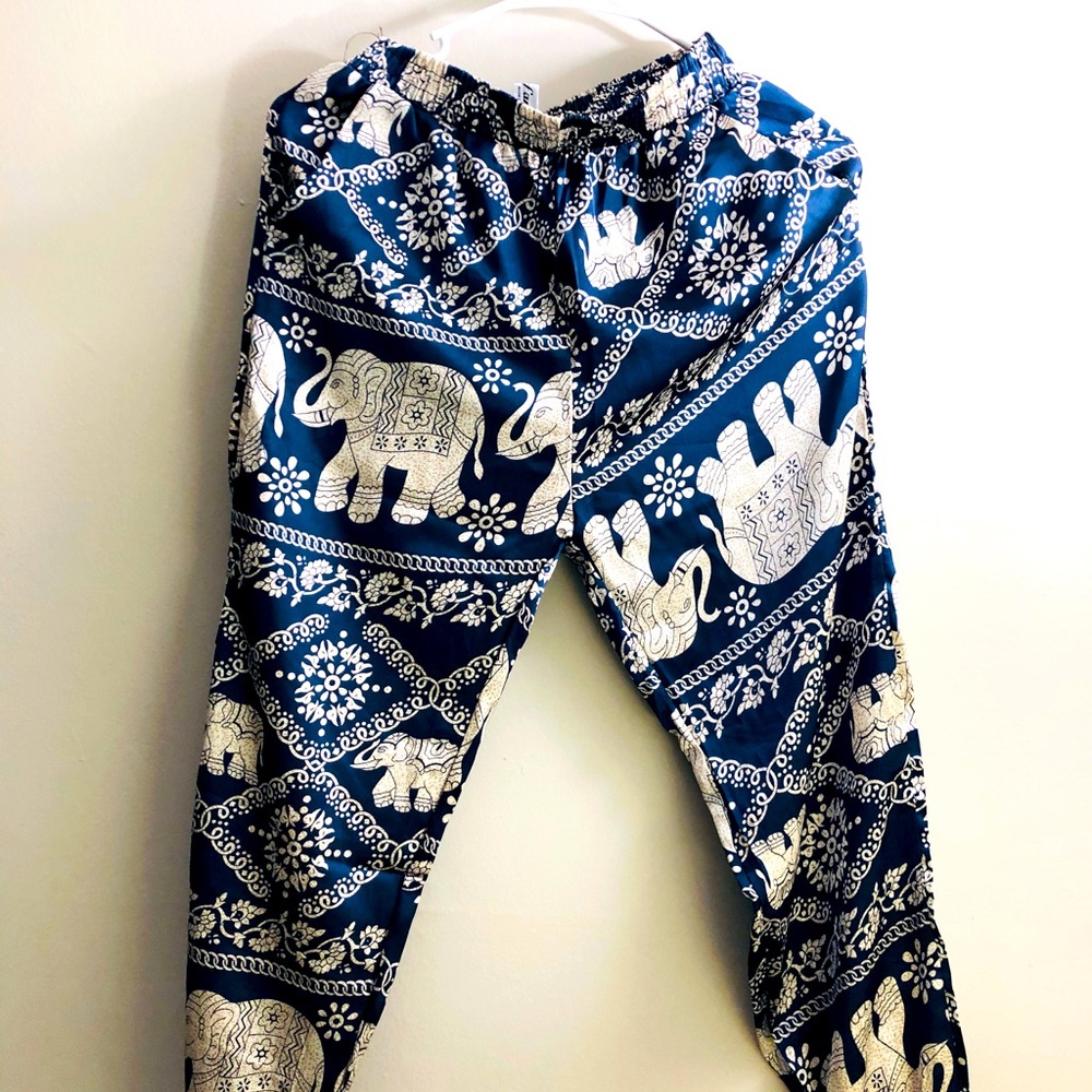 Elastic Waist Women Printed Casual Jogger Pants